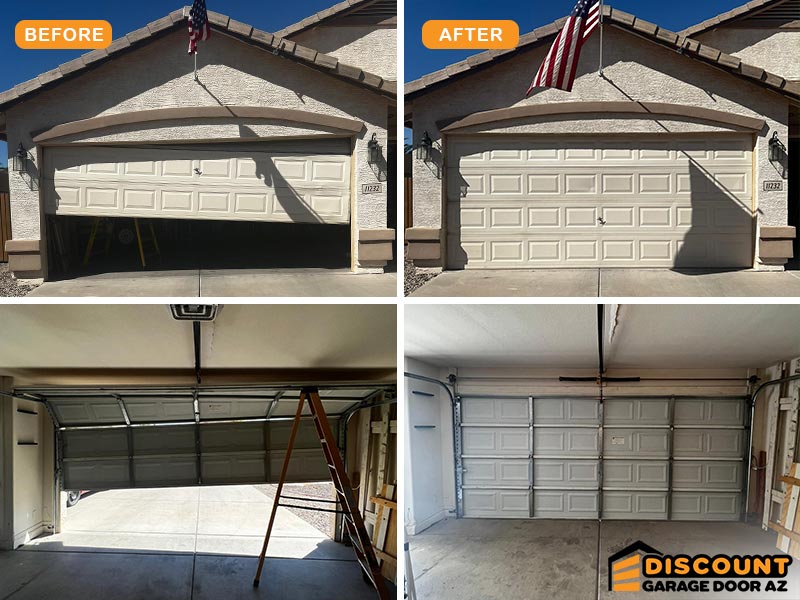 Discount Garage Door of AZ before and after repair